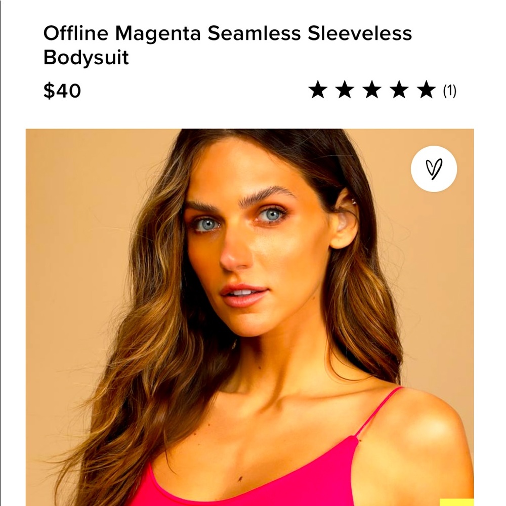 NWT - Free People - Offline Magenta Seamless Sleeveless Bodysuit - M/L